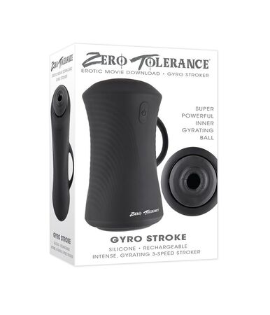 Черный вибромастурбатор с гироскопом Gyro Stroke